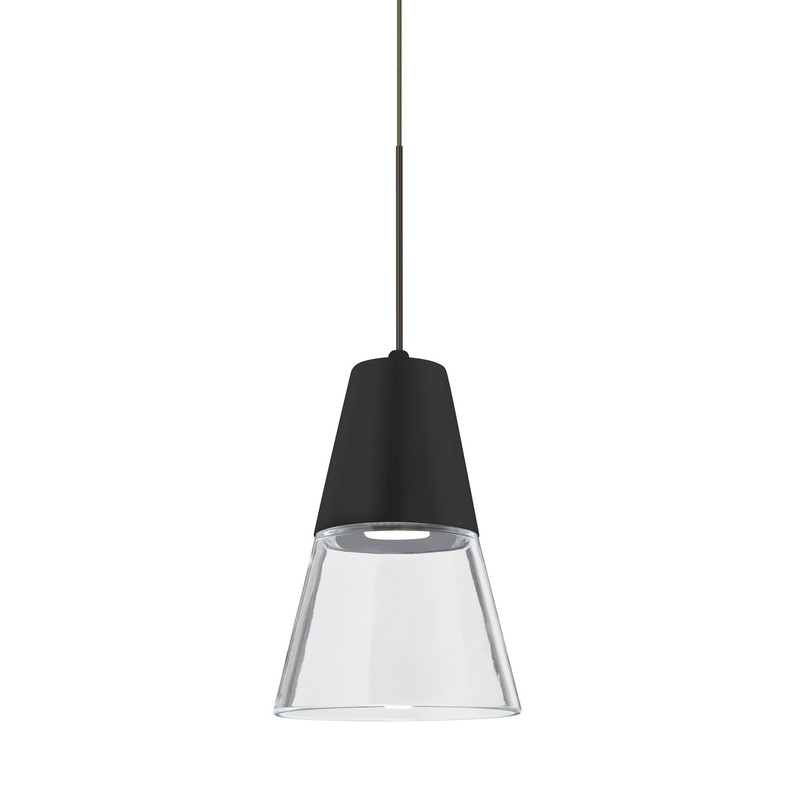 One Light Pendant from the Timo 6 Collection in Bronze Finish by Besa