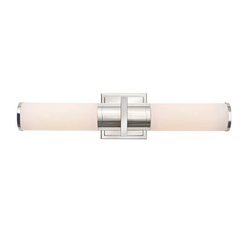 Positano Bathroom Vanity Light – Polished Nickel / 20.80 / White