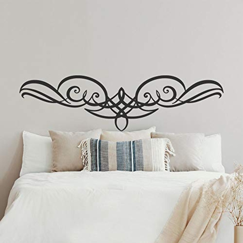 T-MK438 – Adesivi per testiera del letto, 38 x 140 cm, colore: Nero