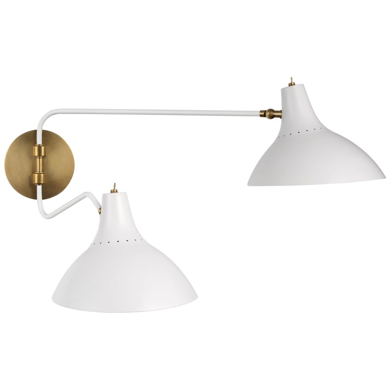 Two Light Wall Sconce from the Charlton Collection in White Finish by Visual Comfort Signature