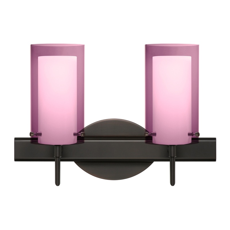 Two Light Wall Sconce from the Pahu Collection in Bronze Finish by Besa