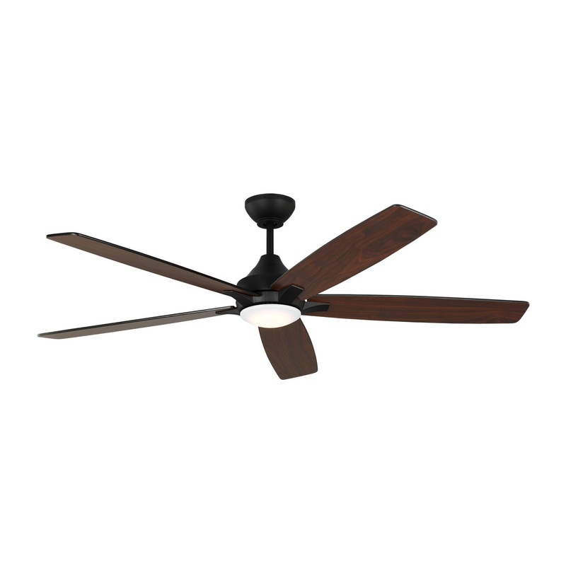 60″Ceiling Fan from the Lowden Collection in Midnight Black Finish by Generation Lighting.