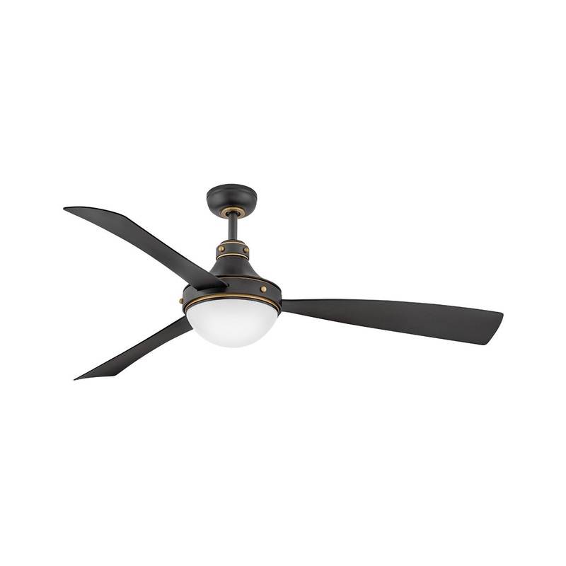 62″ LED Smart Fan from the Oliver Collection in Matte Black Finish by Hinkley