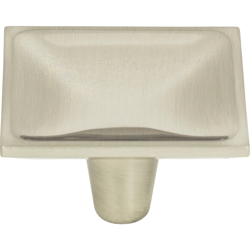 Atlas Homewares Dap Square Knob 2 Inch Brushed Nickel