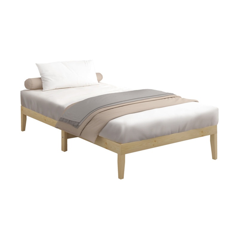 Bed Frame Single Size Pine Wood Bed Base