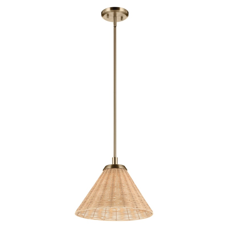Bekah 14.25″ 1-Light Convertible Pendant Champagne Bronze