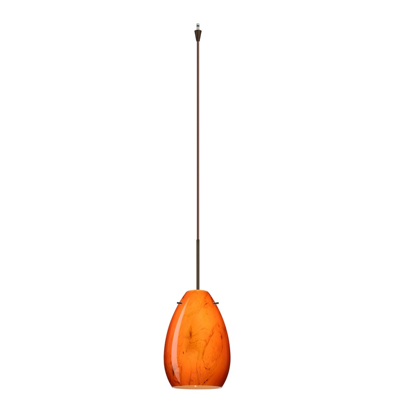 Besa XP-1713HB-BR Pera One Light Pendant Bronze