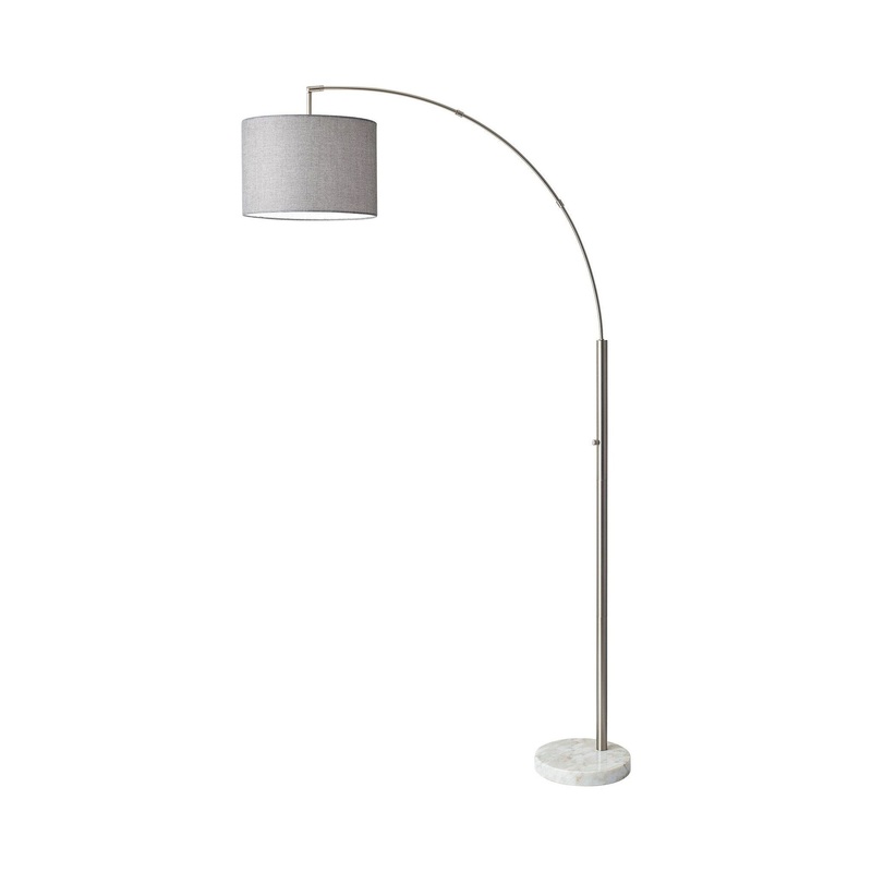 Bowery Arc Lamp Brushed Steel