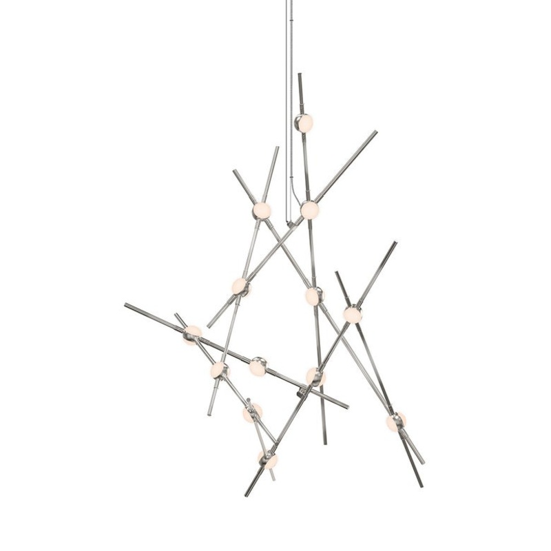 Constellation Aquila Minor Satin Nickel with White Optical Acrylic 2700K 20′ Adjustable Cord/Cable