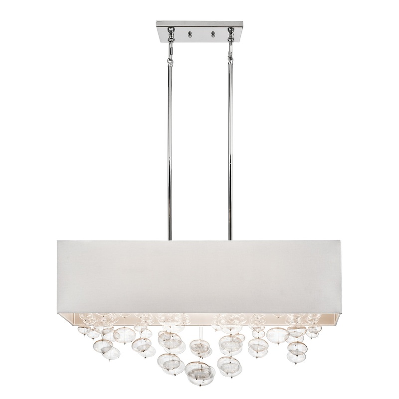 Kichler 83248 Six Light Linear Chandelier, Chrome