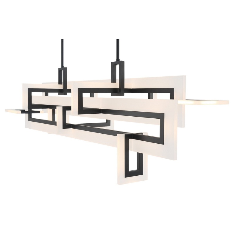 LED Chandelier from the Inizio Collection in Black Finish by Eurofase