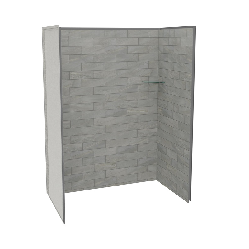 MAAX 107463-312-505 Utile 6032 Composite Direct-to-Stud Three-Piece Alcove Shower Wall Kit in Organik Clay