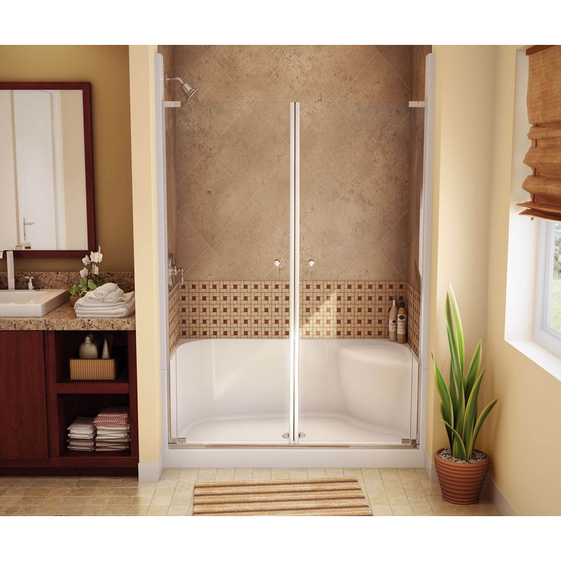 MAAX 145033-000-002-585 SPS 3448 AFR AcrylX Alcove Shower Base with Center Drain in White
