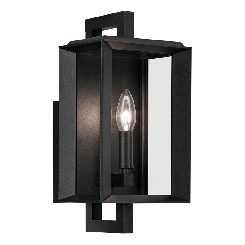 One Light Outdoor Wall Mount from the Kroft Collection in Textured Black Finish by Kichler