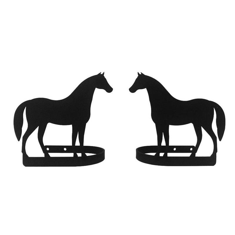 Village Wrought Iron CUR-TB-68 Standing Horse Curtain Tie Backs (pair)