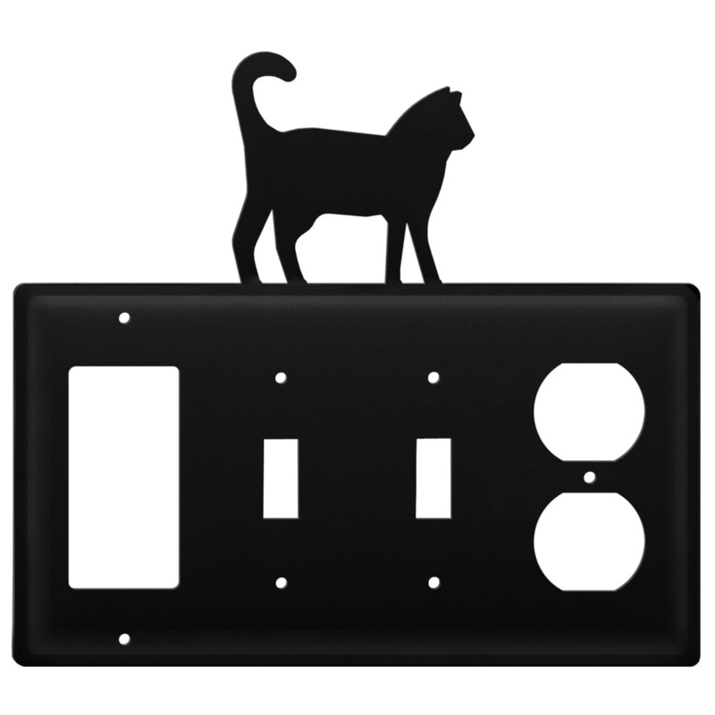 Village Wrought Iron EGSSO-6 Quad Cat Single GFI Double Switch and Single Outlet Cover CUSTOM Product