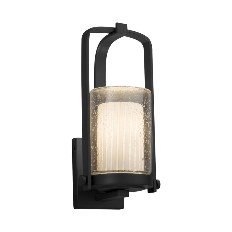 Wall Sconce from the Fusion Collection in Matte Black Finish by Justice Designs