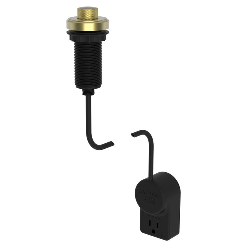 Air Activation Switch Muncy Disposer with Power Adapter Satin Brass PVD Brass