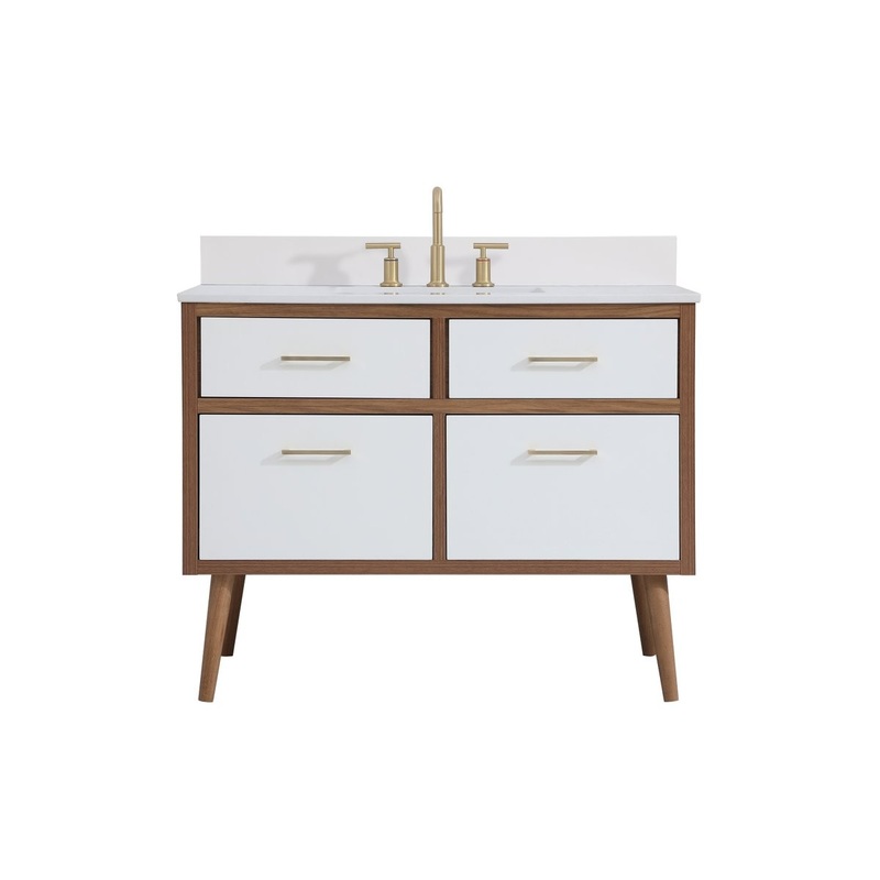 Bathroom Vanity Set from the Boise Collection in White Finish by Elegant Lighting