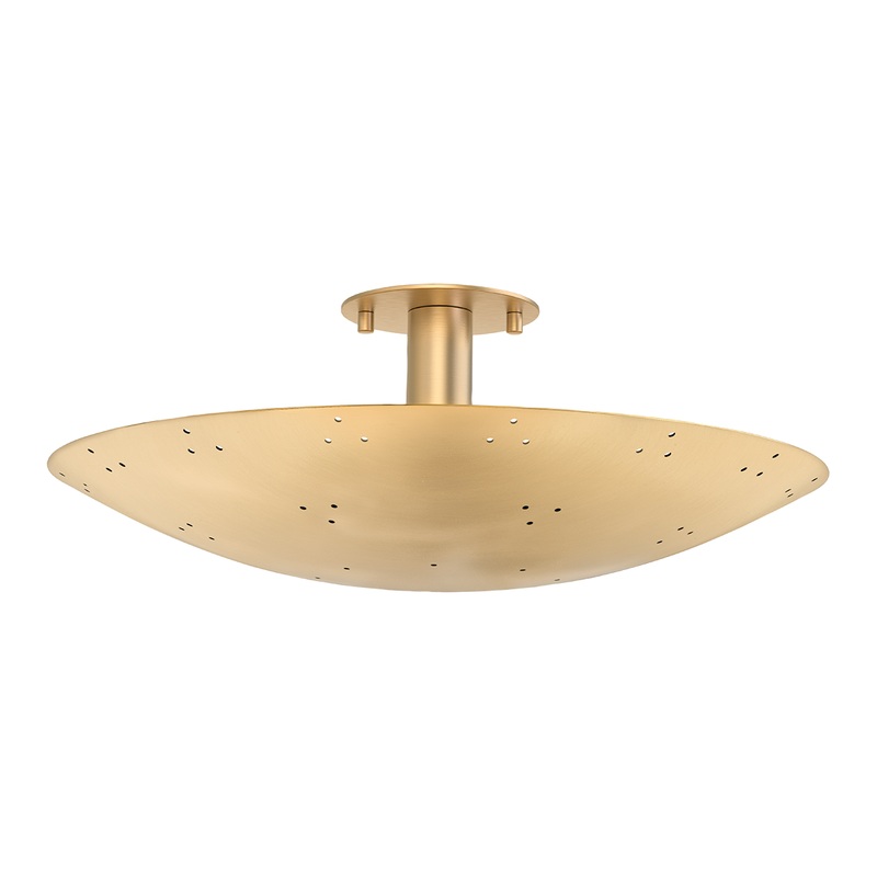 Bern 3-Light Flush Mount Vintage Brass