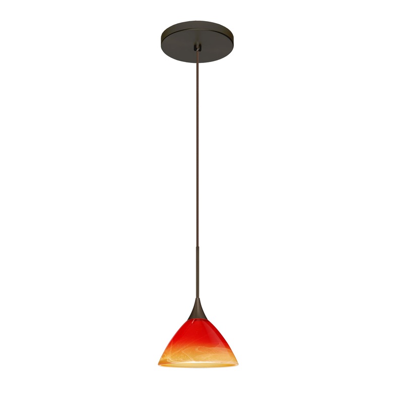 Besa 1XT-1743SL-BR Domi One Light Pendant Bronze