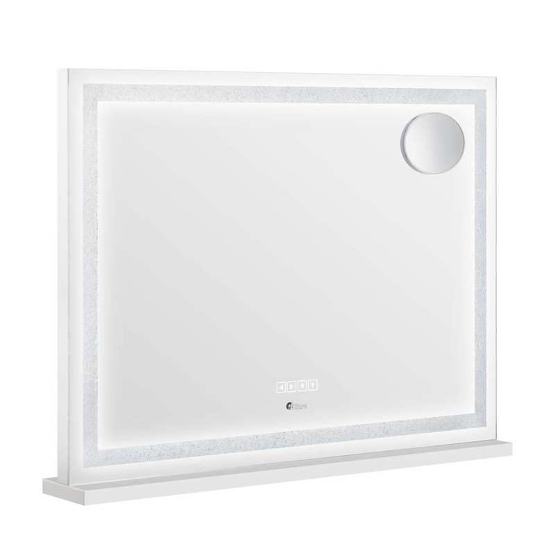 Bluetooth Makeup Mirror Crystal LED 80x62cm