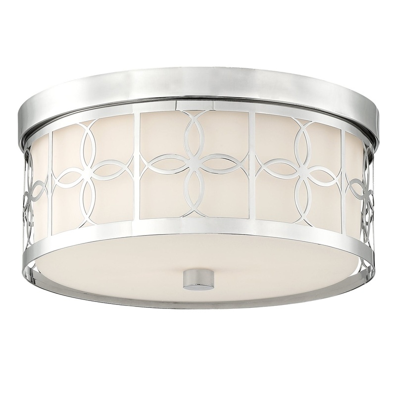 Crystorama ANN-2105-PN Anniversary Two Light Flush Mount Polished Nickel