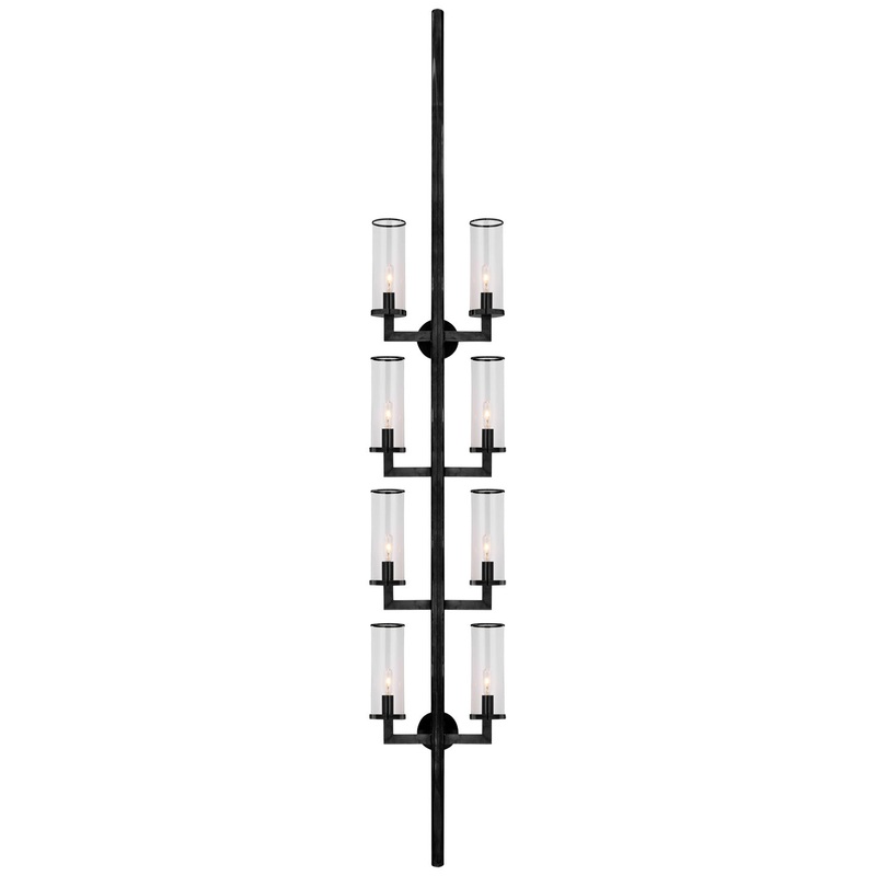 Eight Light Wall Sconce from the Liaison Collection in Bronze Finish by Visual Comfort Signature