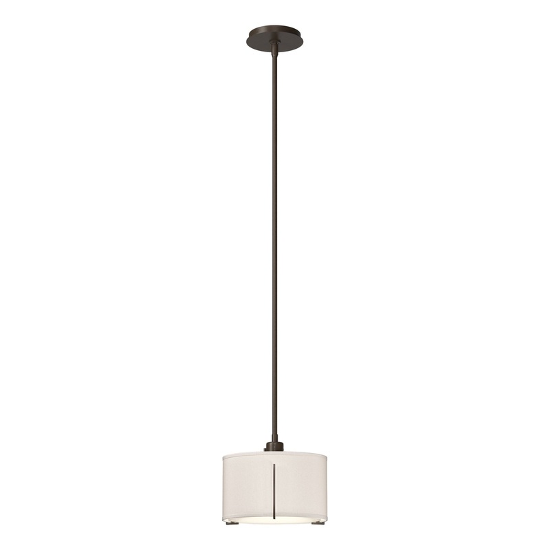 Exos Small Single Shade Pendant Bronze Flax Shade (SE)