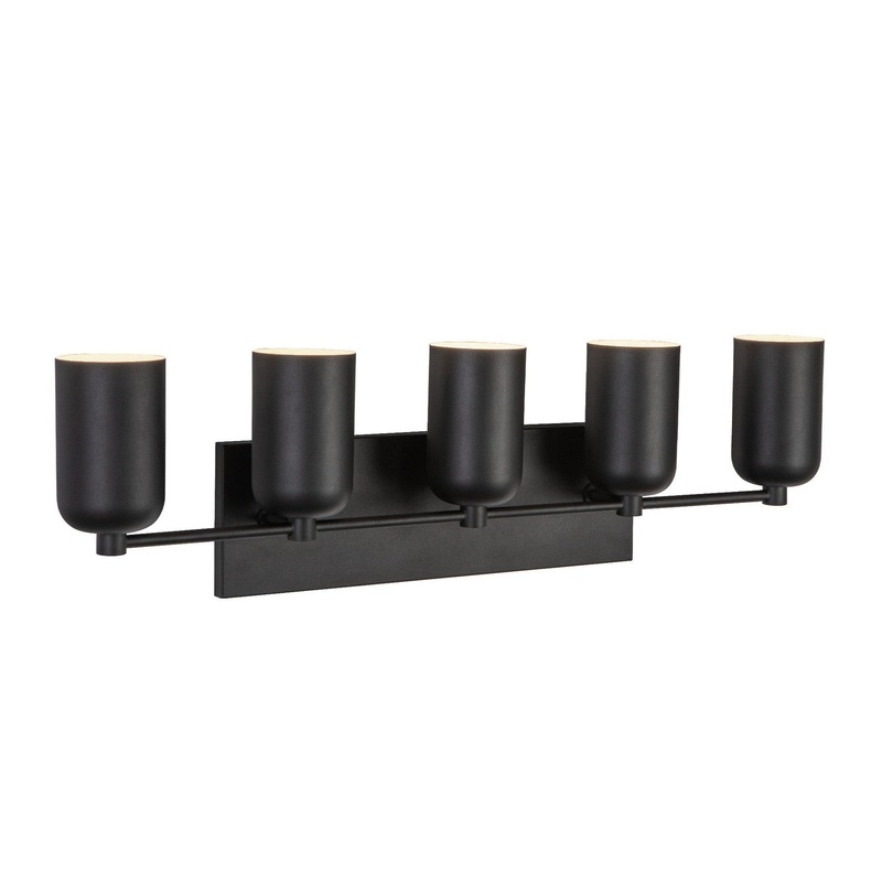 Five Light Vanity from the Nola Collection in Black Finish by Kuzco Lighting