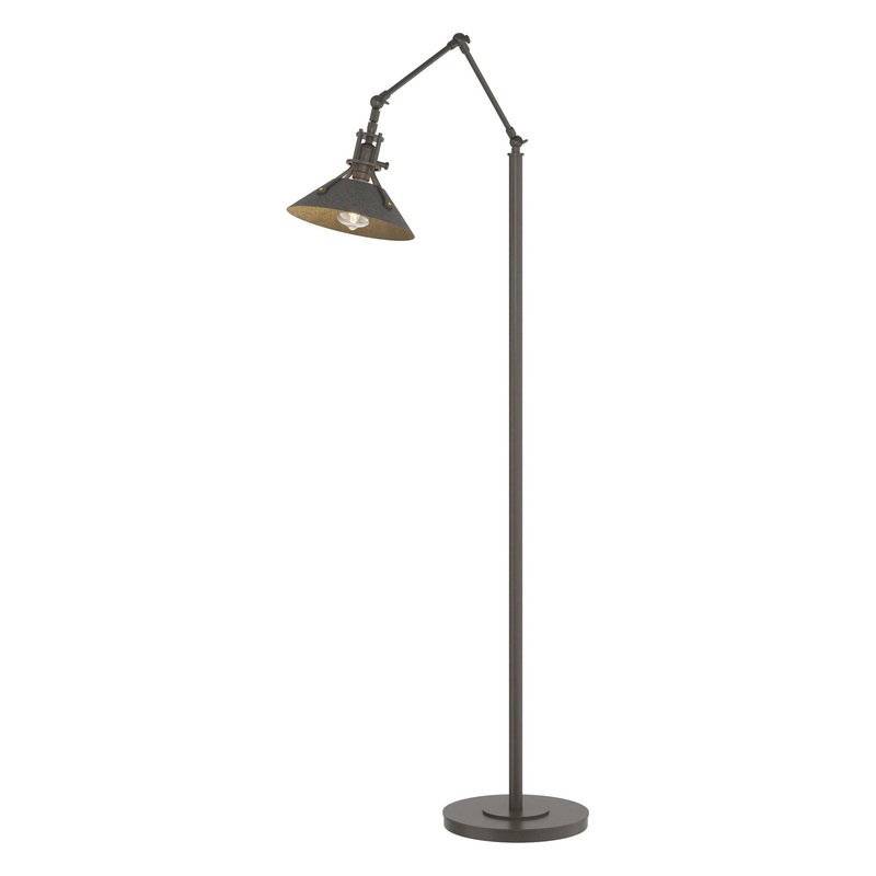 Henry Floor Lamp Dark Smoke Natural Iron