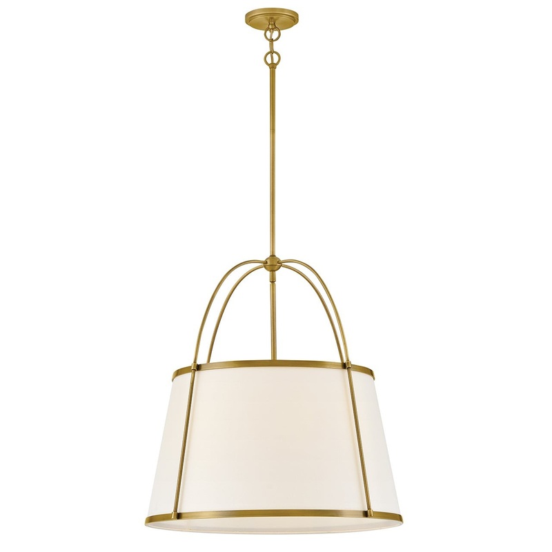 LED Chandelier from the Clarke Collection in Lacquered Dark Brass Finish by Hinkley