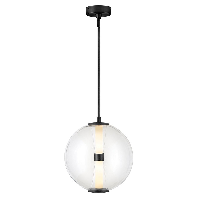 LED Pendant from the Elin Collection in Black Finish by Hinkley