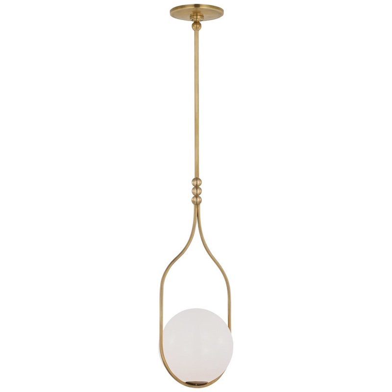 LED Pendant from the Jodo Collection in Hand-Rubbed Antique Brass Finish by Visual Comfort Signature