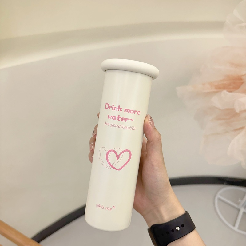 Mini Insulated Coffee Cup – 316 Stainless Steel, Portable & Stylish – Pink love (300ml)