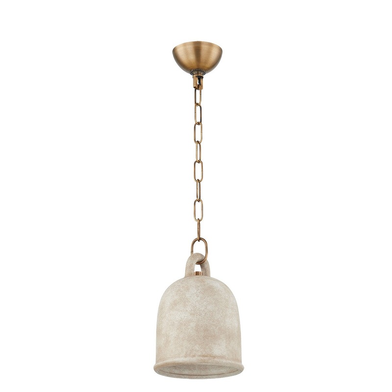 One Light Pendant from the Relic Collection in Patina Brass Finish by Troy Lighting