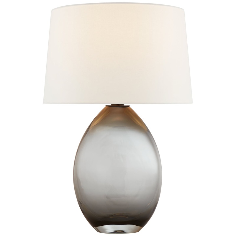 One Light Table Lamp from the Myla Collection in Smoked Glass Finish by Visual Comfort Signature