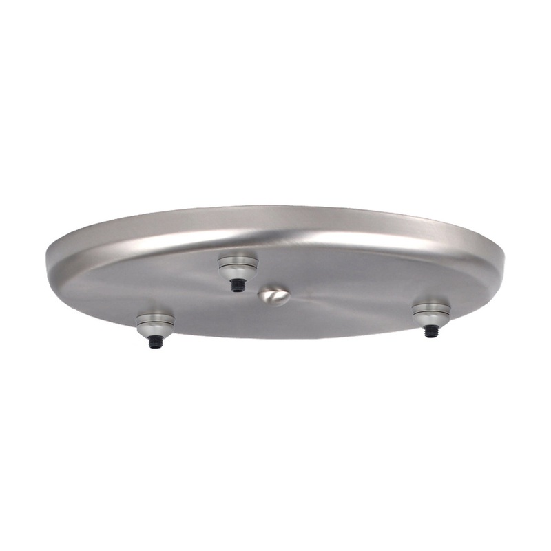 Three Light Bar Canopy in Satin Nickel Finish by Besa