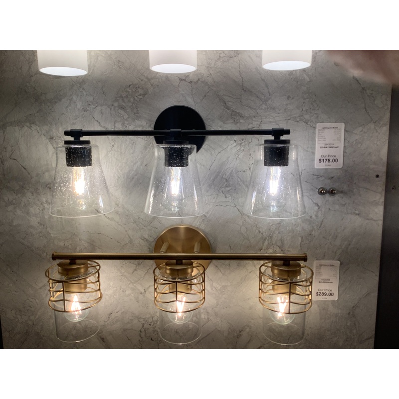 Three Light Vanity from the Baker Collection in Matte Black Finish by Capital Lighting (Clearance Display, Final Sale)