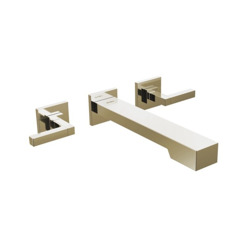 Tub Filler Frank Lloyd Wright Wall Mount 8 Inch Spread 2 Less Handle ADA Brilliance Polished Nickel