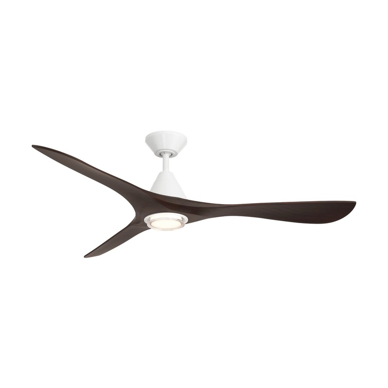 60″Ceiling Fan from the Carve Collection in Matte White/Dark Walnut Finish by Modern Forms Fans