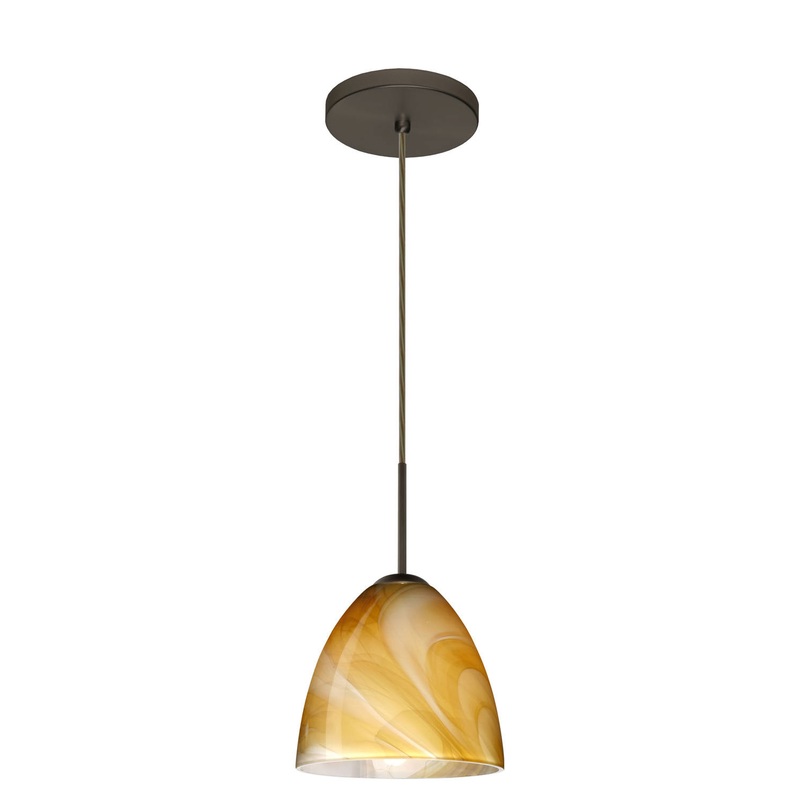 Besa 1JT-4470HN-BR Vila One Light Pendant Bronze