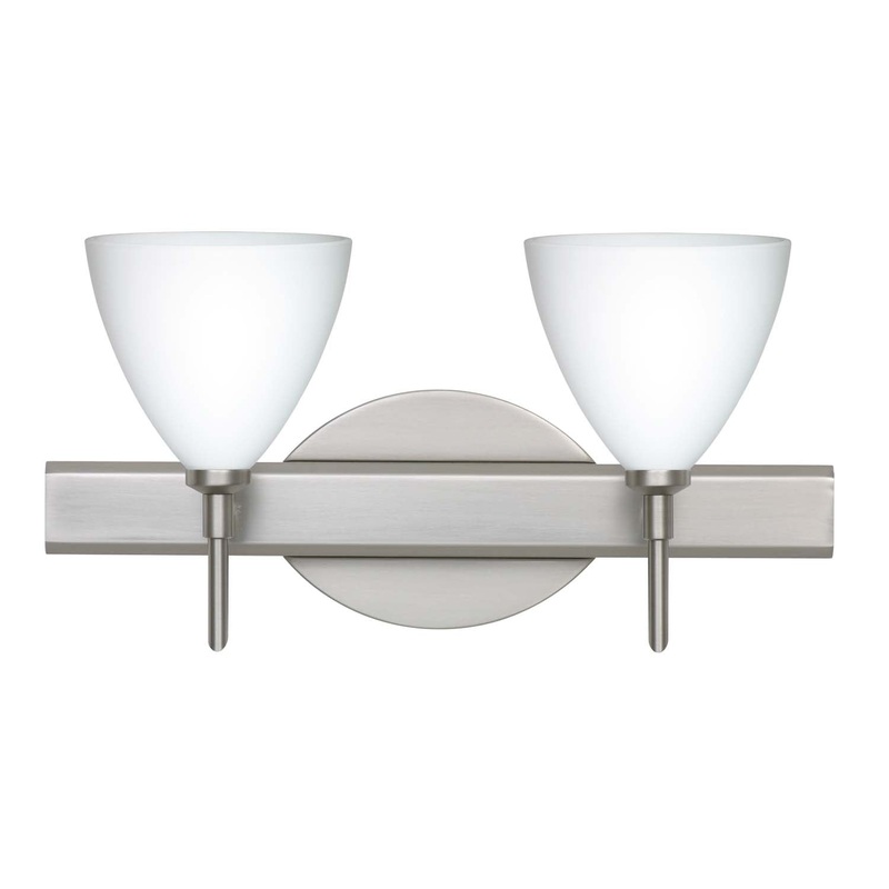Besa 2SW-177907-SN Mia Two Light Wall Sconce Satin Nickel