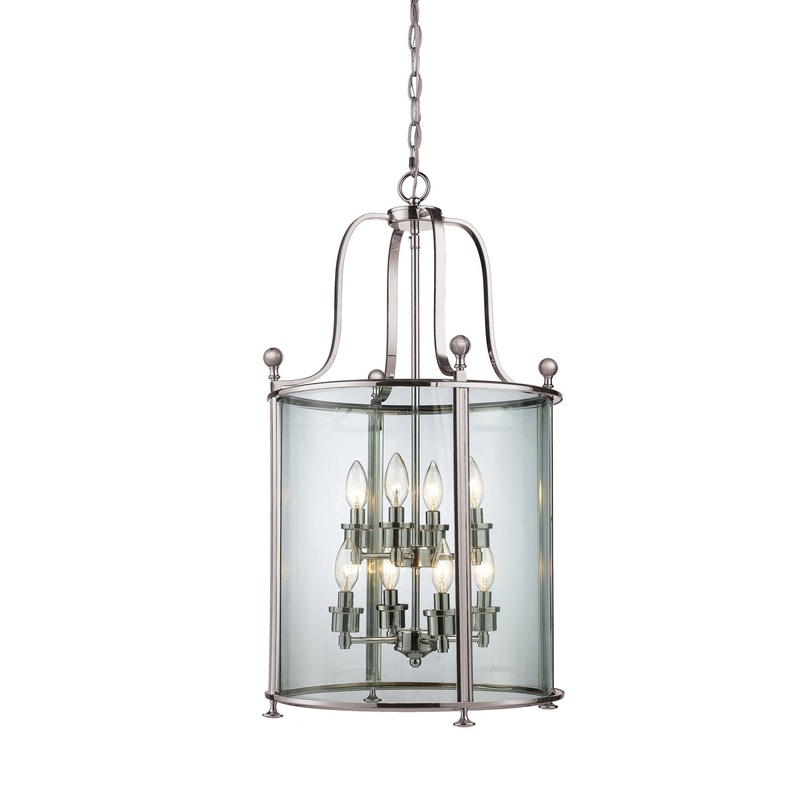 Eight Light Pendant from the Wyndham Collection in Brushed Nickel Finish by Z-Lite