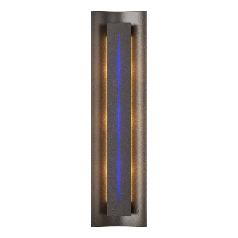 Gallery Sconce Oil Rubbed Bronze Blue Glass (EE)