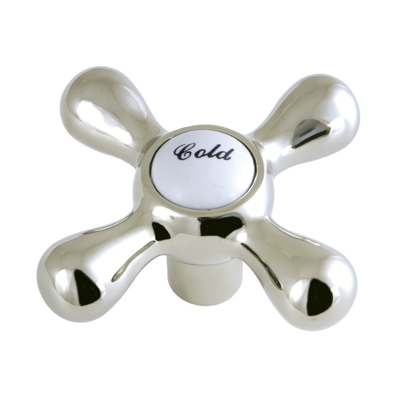 KSH266PNC Cold Metal Cross Handle, Polished Nickel