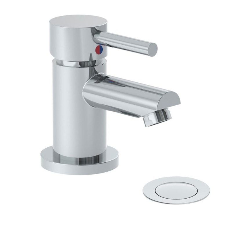 Lavatory Faucet Dia 1 Lever ADA WaterSense Polished Chrome 1.0 Gallons per Minute Push Pop 1 Hole