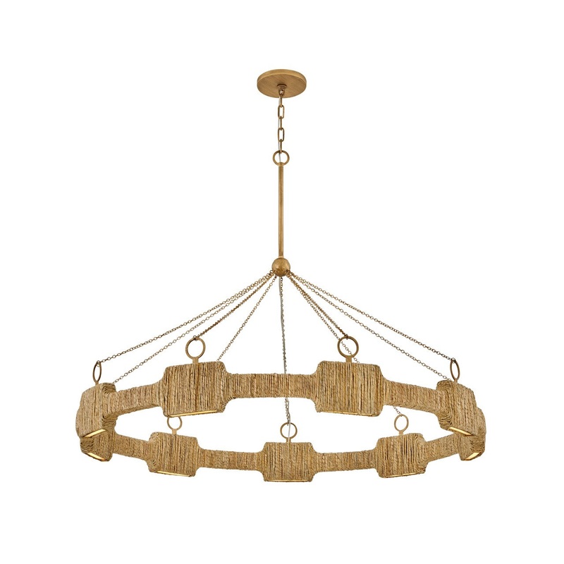 LED Chandelier from the Raffi Collection in Burnished Gold Finish by Hinkley