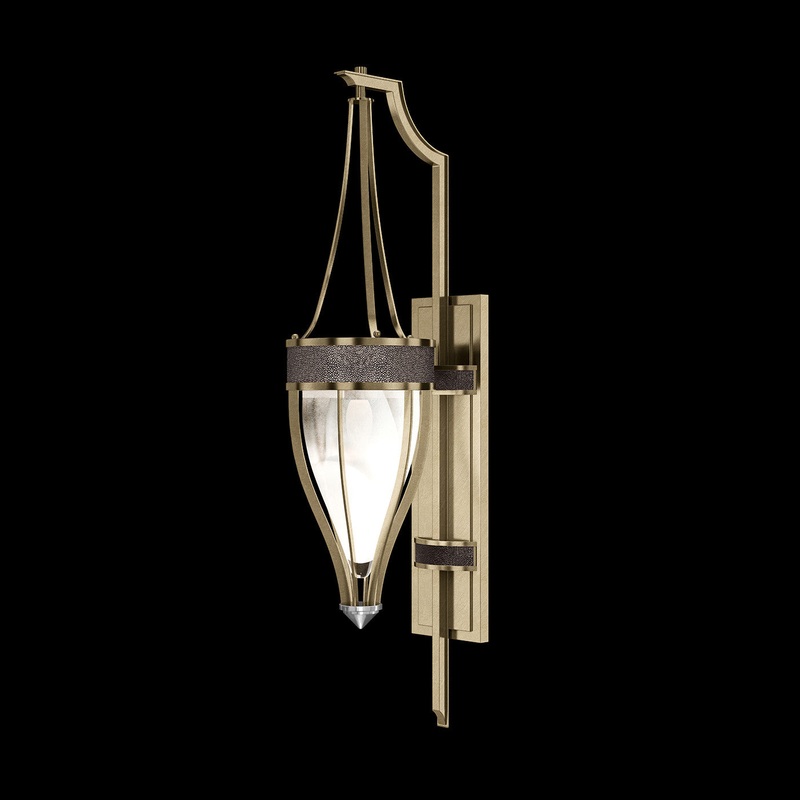 Mirage 32.5″H Sconce Soft Gold Leaf/Nickel/Pebble