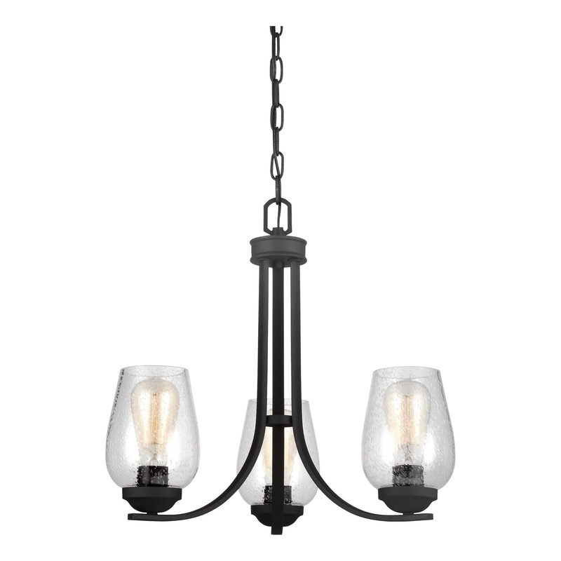 Morill Three Light Chandelier Blacksmith